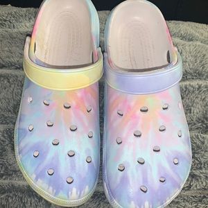 Tie dye Women croc inspired platforms